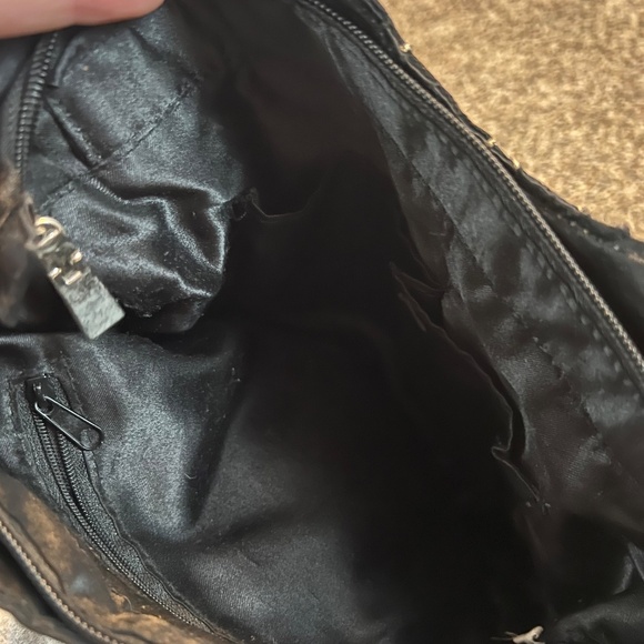 unique vintage style beaded shoulder handbag purse with zipper - Picture 3 of 4